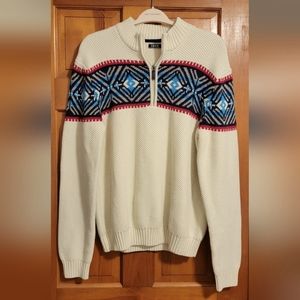 Mens Izod 1/4 zip Pullover Sweater Size XL